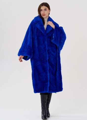 Норковая шуба с английским воротником 