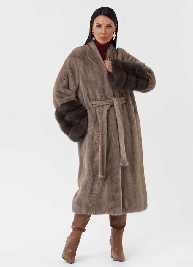 Шуба из меха скандинавской норки модель № 28634 универмаг малина