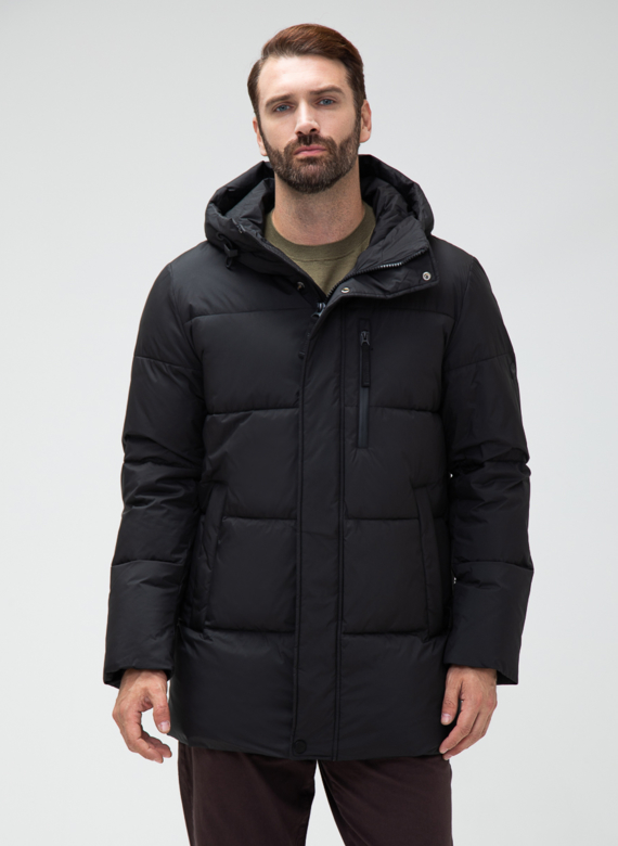 Мужской пуховик с капюшоном 