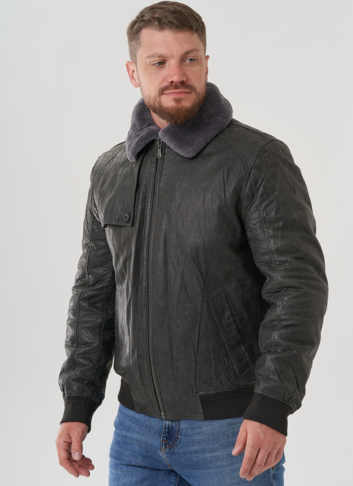 Мужская куртка из натуральной кожи 