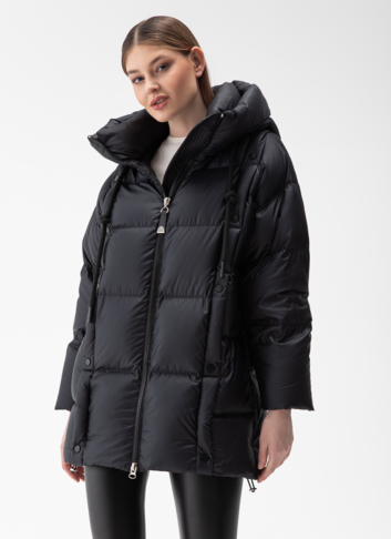 Женский пуховик с капюшоном 