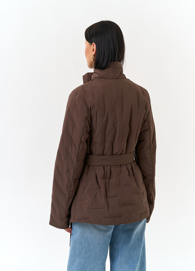 фото Женская куртка с поясом модель № 32833