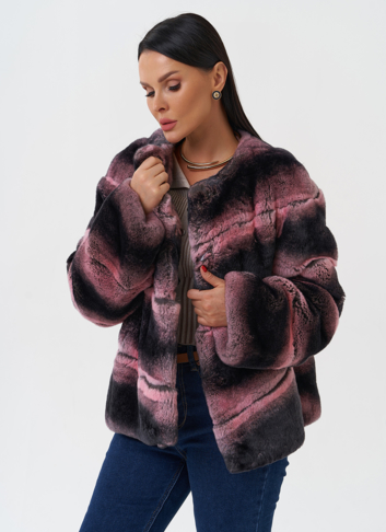 Короткая шуба из меха кролика