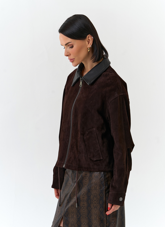 Женская куртка из натуральной замши