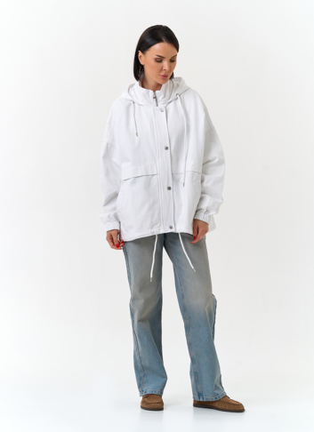 Женская джинсовая куртка с капюшоном