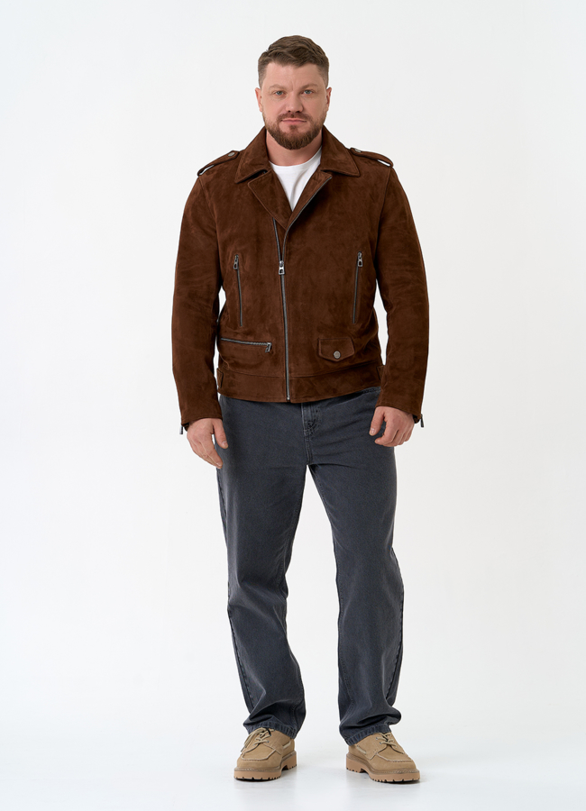 Мужская куртка из натуральной замши модель № 32742 в рассрочку