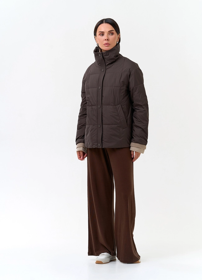 Женская куртка с воротником стойкой модель № 33787 универмаг малина