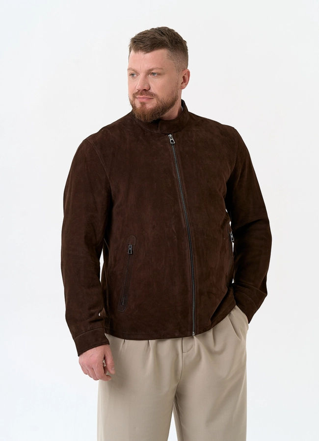 Мужская куртка из натуральной замши модель № 32897 универмаг малина