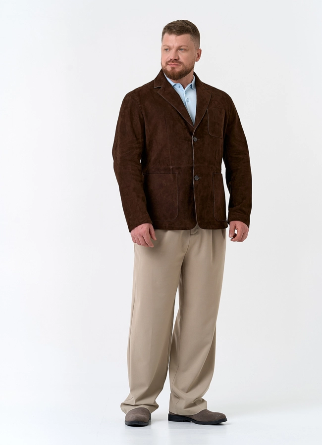 Мужской пиджак из натуральной замши модель № 32745 в рассрочку