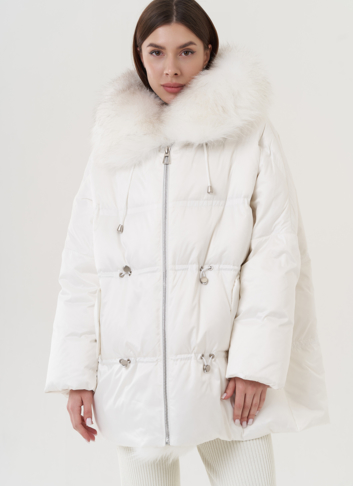 Пуховик женский с капюшоном 