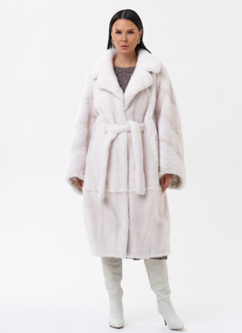 Светлая норковая шуба