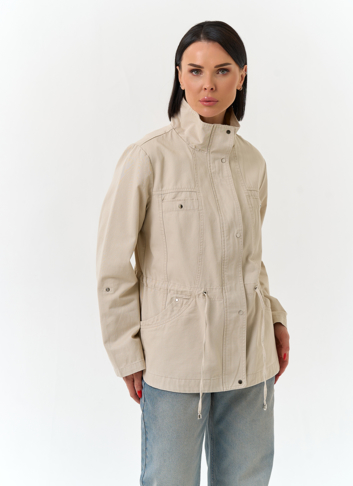 Женская ветровка с воротником стойкой