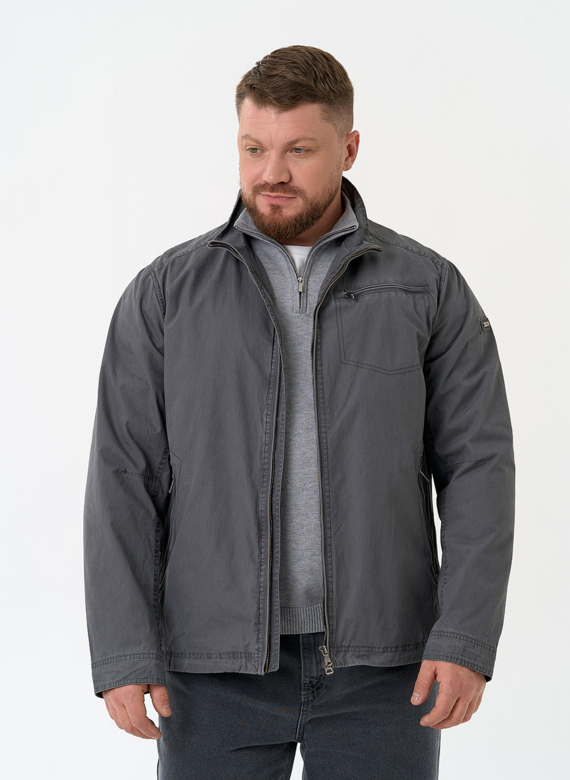 Мужская куртка ветровка с воротником стойкой