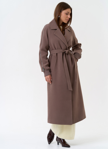 Женское пальто с декоративными молниями