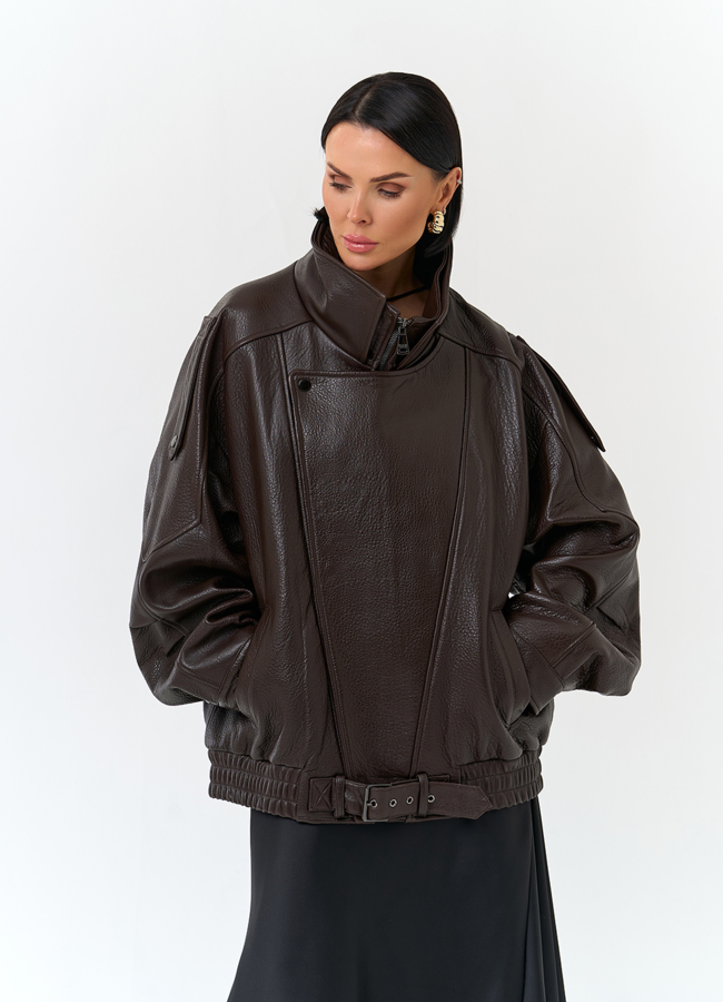 Женская куртка из натуральной кожи модель № 31397 универмаг малина