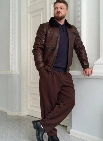 Мужская натуральная дубленка фото